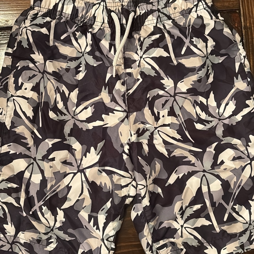 Boys Leaf Print Swim Shorts